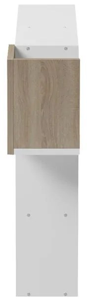 Κρεμάστρα τοίχου Wenia σε sonoma-λευκό 99.5x15x61εκ 99.5x15x61 εκ.