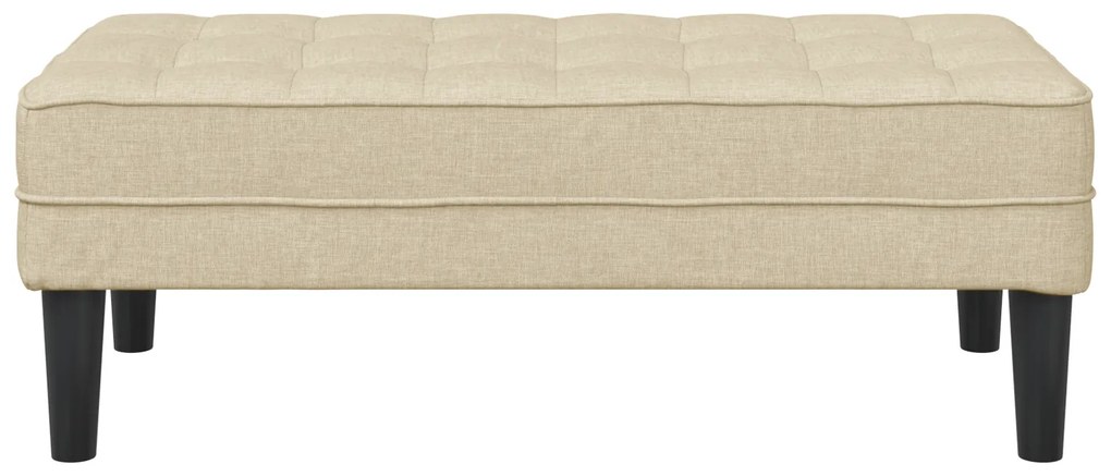 vidaXL Παγκάκι Κρεμ 113x57x39 εκ. Υφάσματος