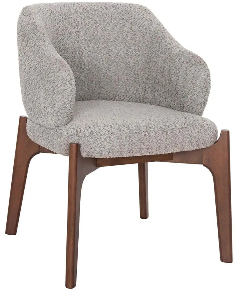 Καρέκλα Abai Μπουκλέ HM9971.03 65x63x79cm Grey Rubberwood,Fabric