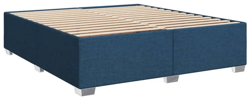 Κρεβάτι Boxspring με Στρώμα Μπλε 180x200 εκ. Υφασμάτινο - Μπλε