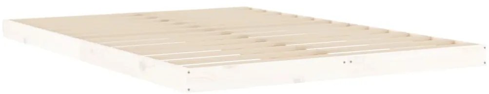 vidaXL Σκελετός κρεβατιού Λευκό 140 x 200 εκ. από Μασίφ Ξύλο Πεύκου