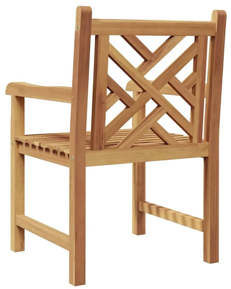vidaXL Καρέκλες Κήπου 2 pcs Καφέ 58 x 60 x 90 εκ Μασίφ ξύλο teak
