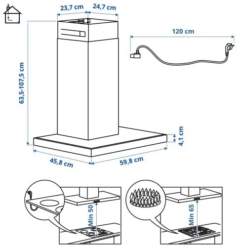 MATÄLSKARE επίτοιχος απορροφητήρας 903.688.00