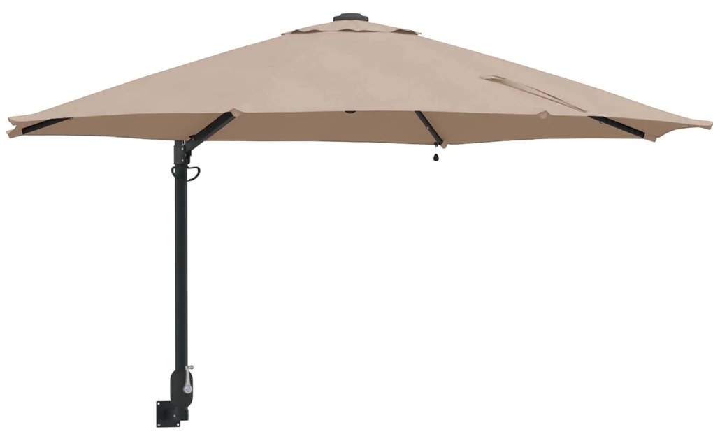 Ομπρέλα Κήπου Taupe 248 x 248 x 148 εκ. Πολυεστέρας και Χάλυβας