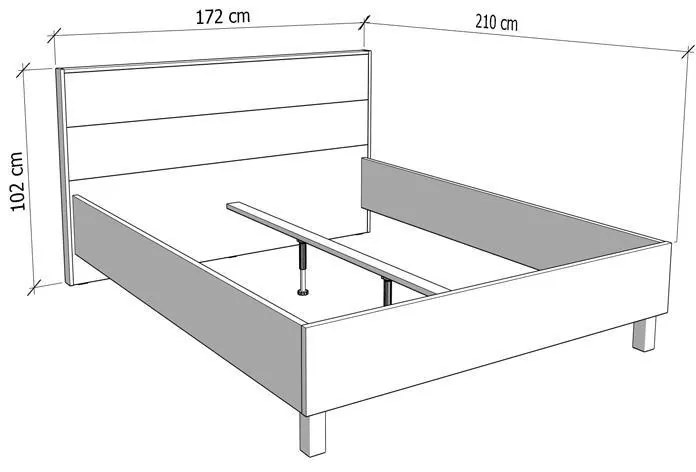 Κρεβάτι SALONA 160 Διπλό Artisan Oak 160x200εκ. 173x211x102 εκ.