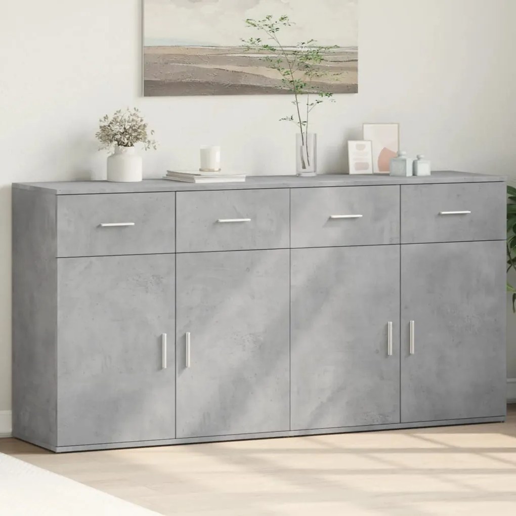 Βοηθητικά Ντουλάπια 2 Τεμ. Σκυροδέματος 79x38x80 εκ. Επεξ. Ξύλο