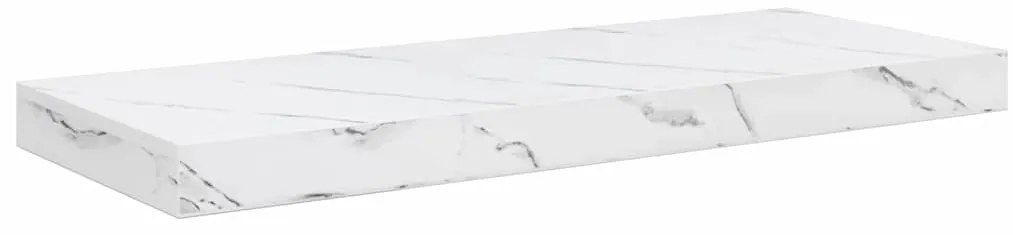 vidaXL Ράφι Τοίχου Λευκό Μάρμαρο 50 x 23 x 4 εκ. Επεξεργασμένο ξύλο
