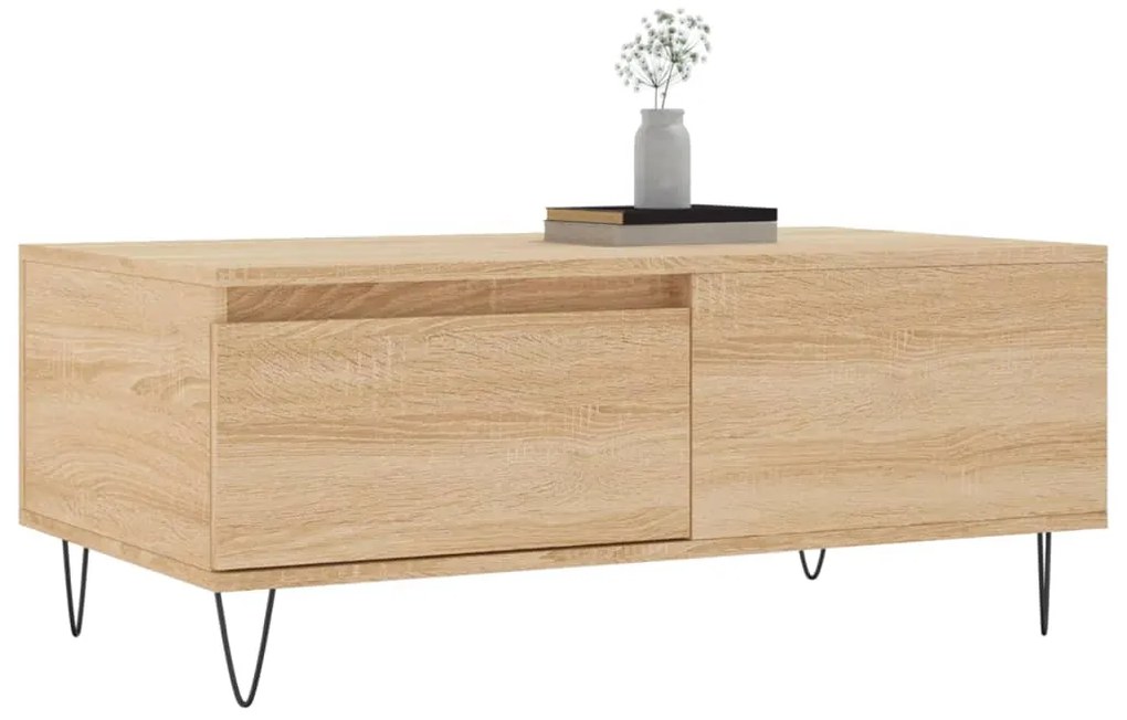 vidaXL Τραπεζάκι Σαλονιού Sonoma Δρυς 90x50x36,5 εκ. Επεξεργασμ. Ξύλο