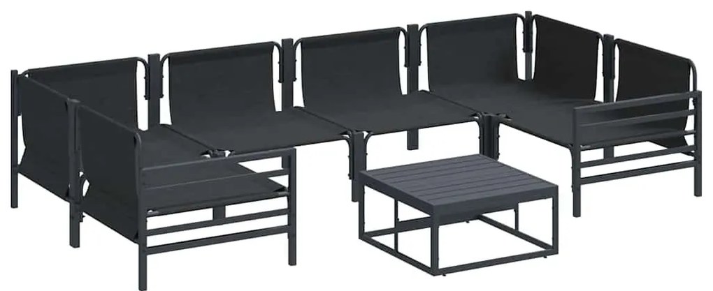 vidaXL Σετ Καναπέ Κήπου 7 pcs Ανθρακί Ατσάλι