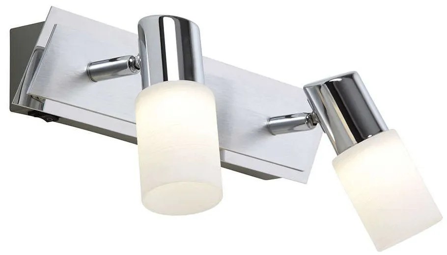 Φωτιστικό Τοίχου Clapton 821470205 Chrome Trio Lighting Aluminium, Glass
