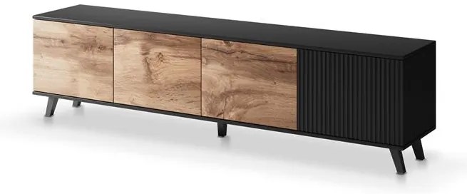 RANDOM RTV-3 TV-stand, color: wotan oak/black DIOMMI V-PL-RANDOM-RTV-3