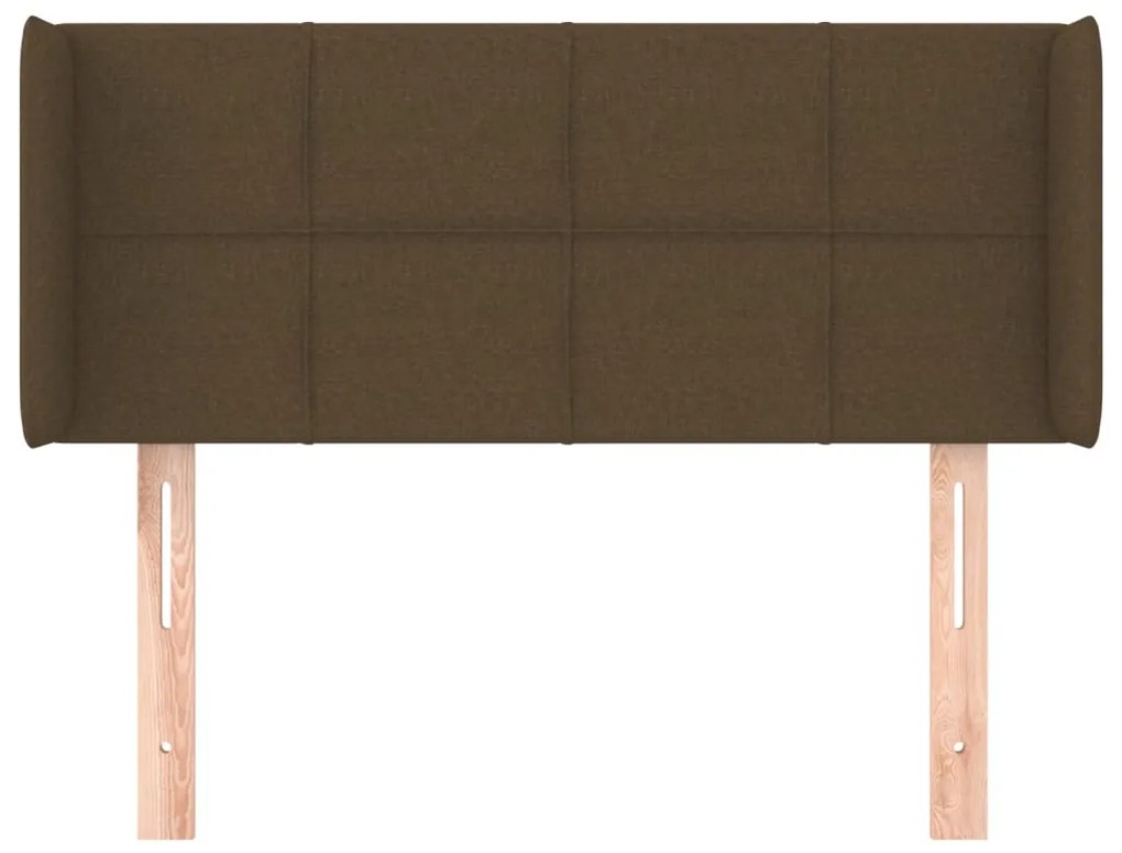 vidaXL Κεφαλάρι με Πτερύγια Σκούρο Καφέ 83x16x78/88 εκ. Υφασμάτινο
