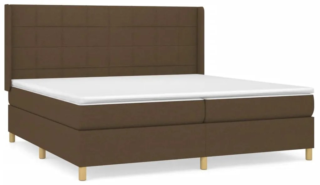 ΚΡΕΒΑΤΙ BOXSPRING ΜΕ ΣΤΡΩΜΑ ΣΚΟΥΡΟ ΚΑΦΕ 200X200 ΕΚ. ΥΦΑΣΜΑΤΙΝΟ 3132020