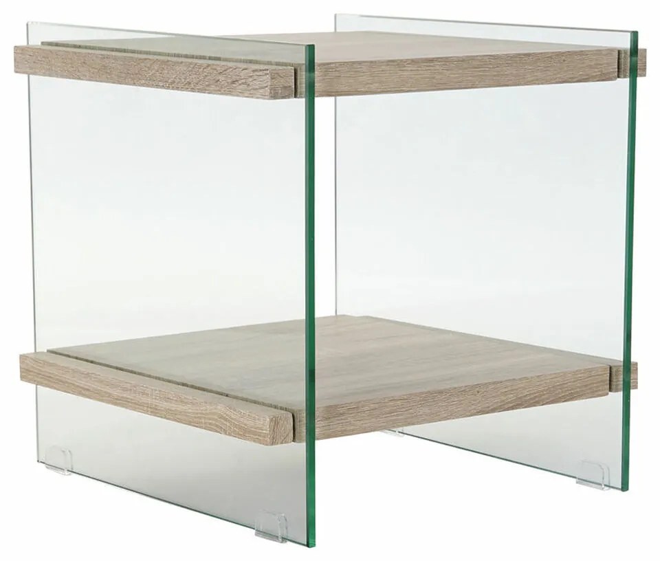 Κομοδίνο DKD Home Decor Κρυστάλλινο Ξύλο MDF (50 x 50 x 49 cm)