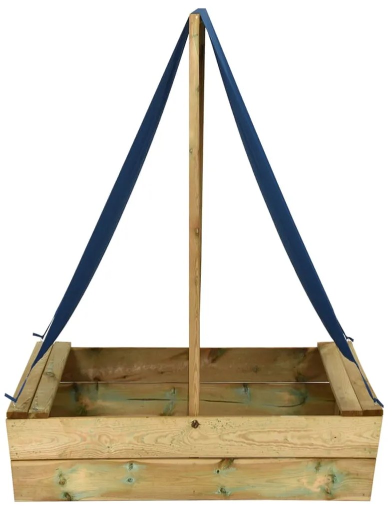 vidaXL Αμμοδόχος με Σκίαστρο 80x60x97,5 εκ. Εμποτισμένο Ξύλο Πεύκου