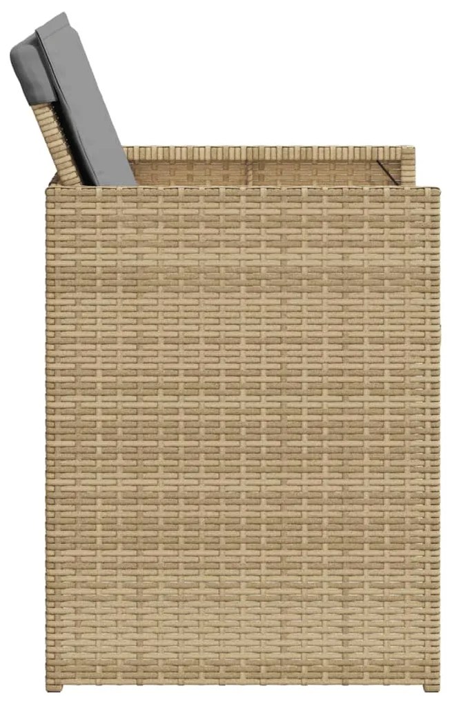 vidaXL Σετ Τραπεζαρίας Κήπου 5 τεμ. Μικτό Μπεζ Συνθ. Ρατάν &amp; Μαξιλάρια