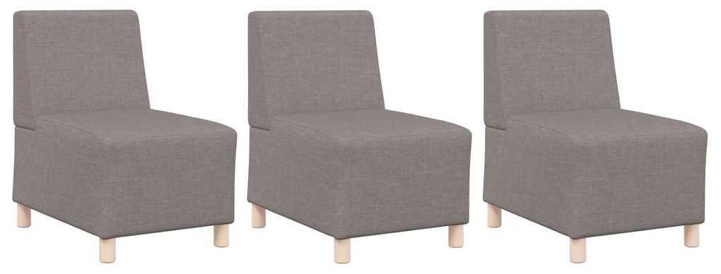 vidaXL Καθίσμα Σαλονιού 3 pcs Taupe 55 x 74 x 82 εκ. ύφασμα