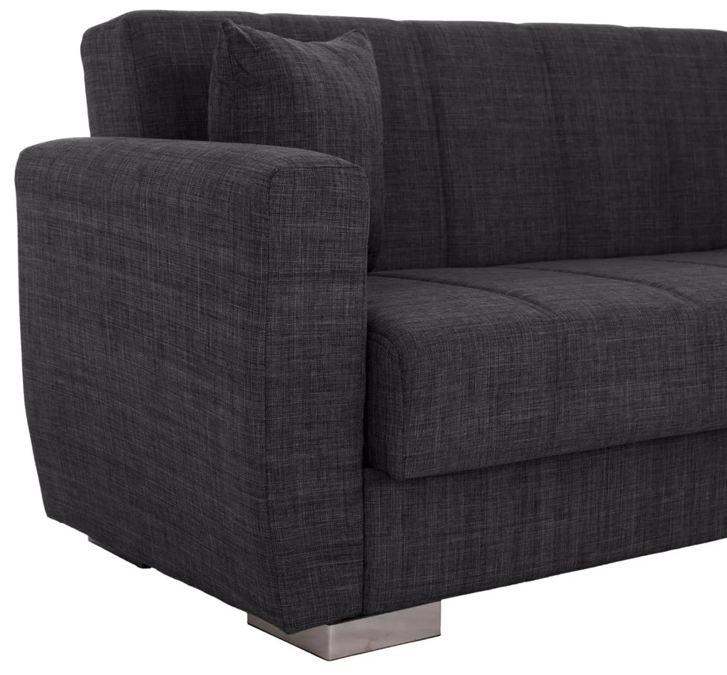 Καναπές - Κρεβάτι Polya 3θέσιος Γκρί 215x80x77Υ εκ. 215x80x77 εκ.