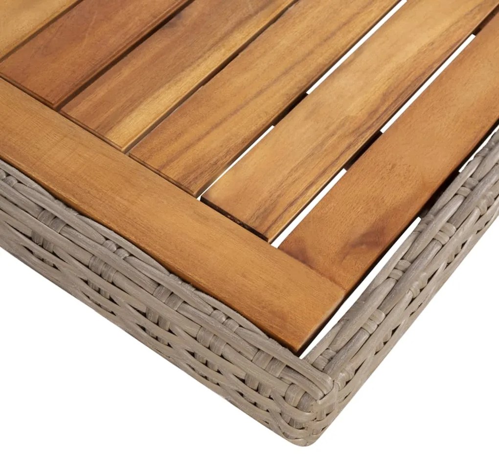 vidaXL Τραπεζαρία Εξωτερικού Χώρου Σετ 7 τεμ. Συνθ. Ρατάν με Μαξιλάρια