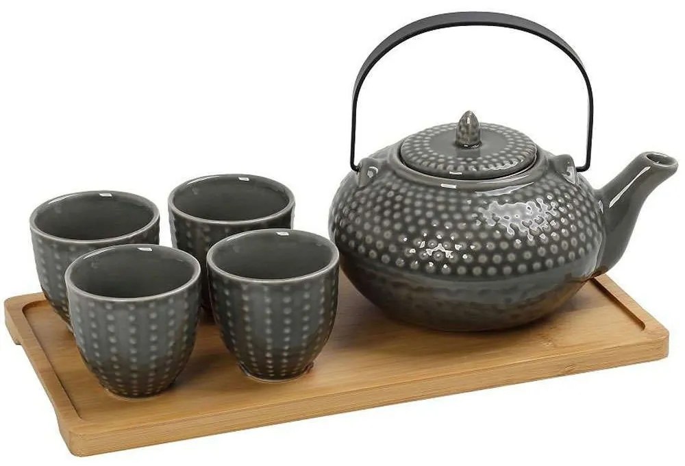 Σετ Τσαγιού Ritual (Σετ 6Τμχ) SPI120 30x17x12cm Green-Natural Espiel Stainless Steel,Clay