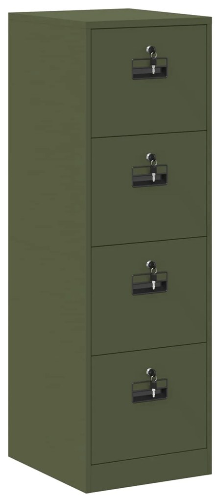 vidaXL Ντουλάπα Αρχείων με ράφι 2 pcs Ελιά Πράσινη 44 x 50 x 106.5 εκ