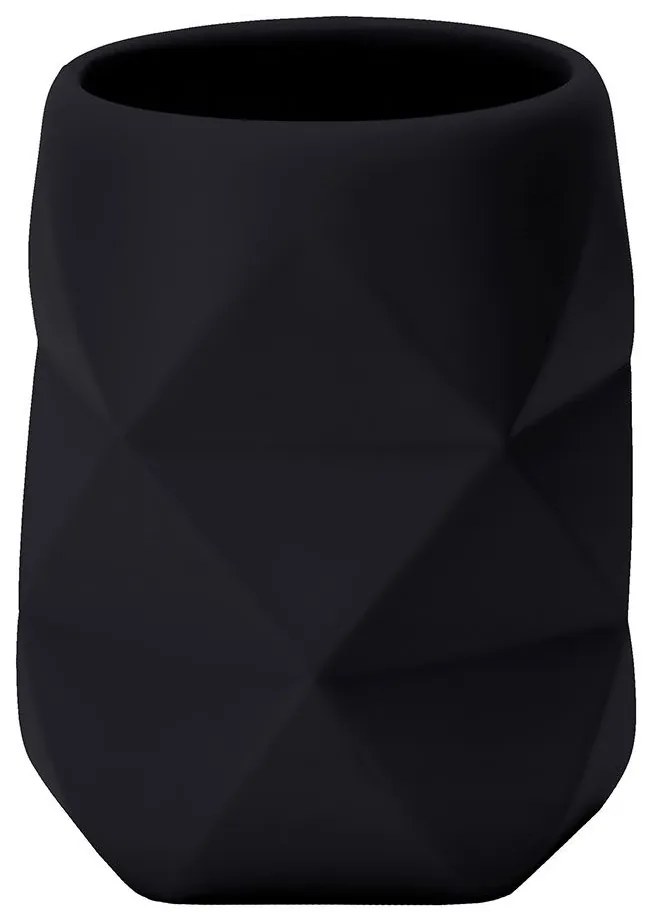 Ποτήρι Οδοντόβουρτσας Golden Crackle 8431 Black Kleine Wolke Polyresin
