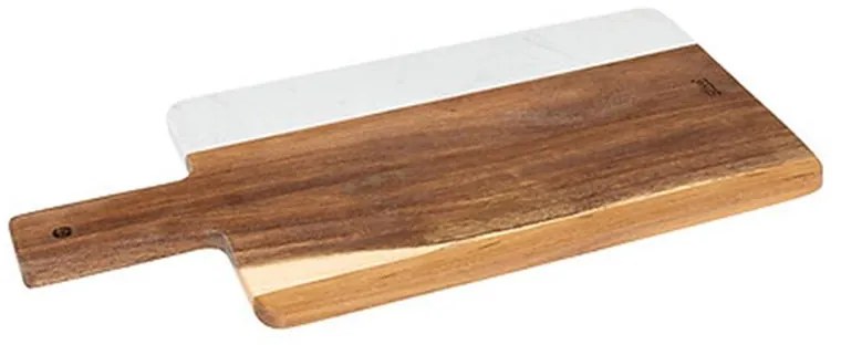 Επιφάνεια Κοπής 07.204643 Marble 42x20cm Natural-White Marble,Wood