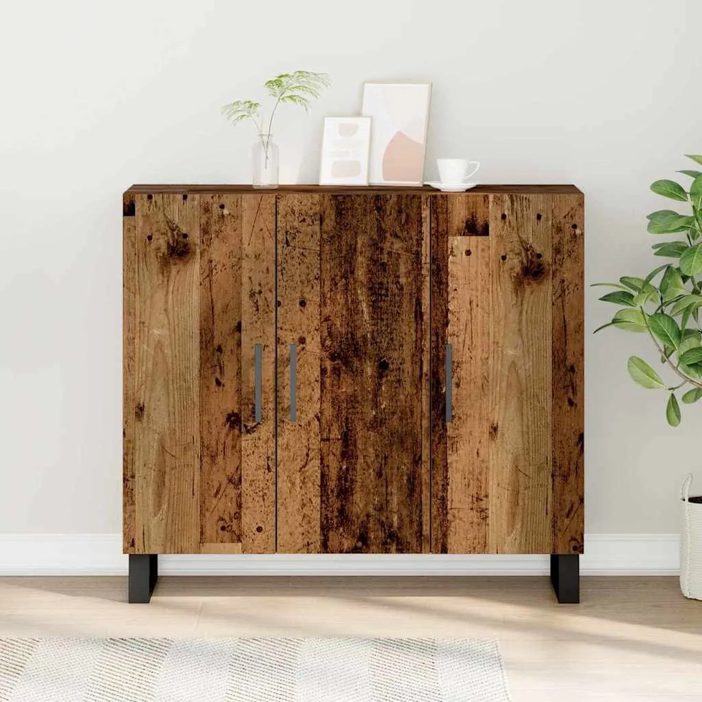 vidaXL Πλαϊνό γραφείο Παλαιό ξύλο 90 x 34 x 80 εκ. Επεξεργασμένο ξύλο