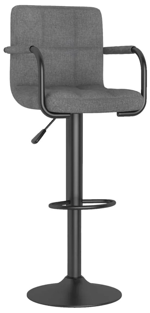 vidaXL Σκαμπό Μπαρ 2 τεμ. Ανοιχτό Γκρι Υφασμάτινα