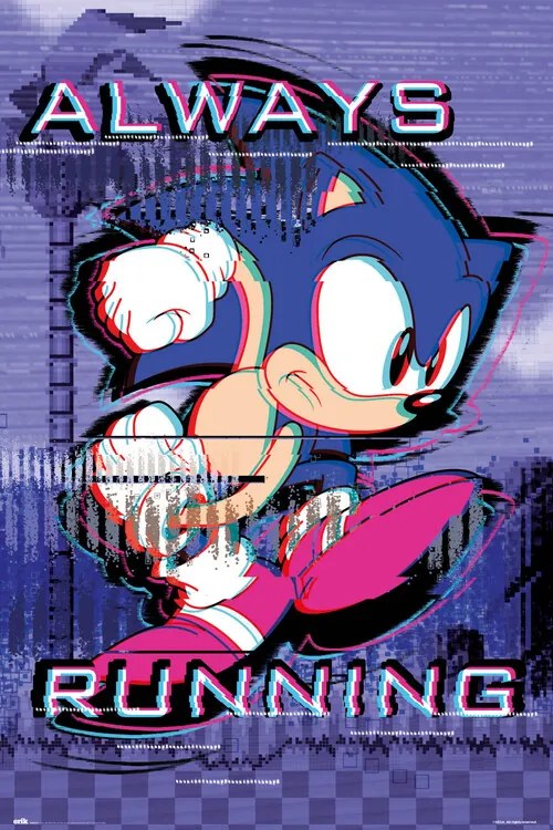 Αφίσα Sonic the Hedgehog - Always Runnig