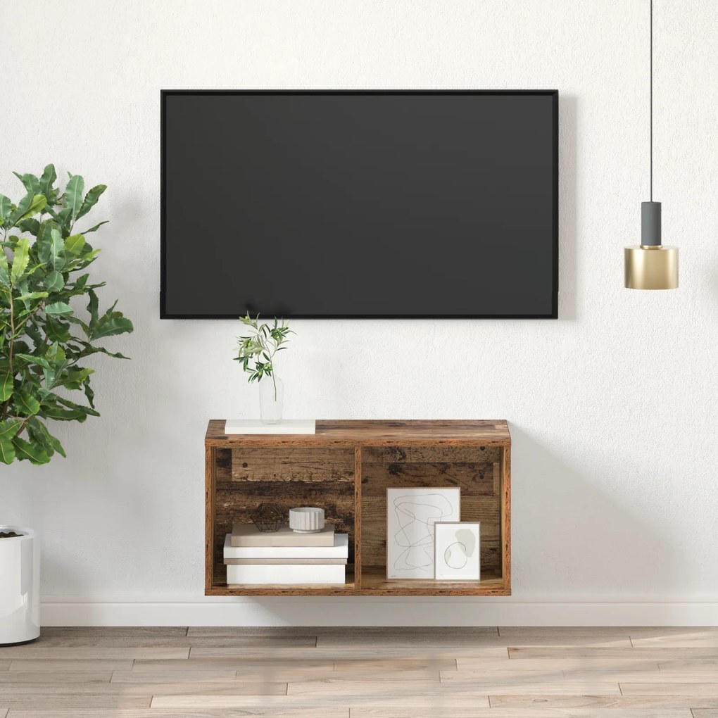 vidaXL Ντουλάπι TV Παλαιό ξύλο 37 x 37 x 72 εκ Επεξεργασμένο ξύλο