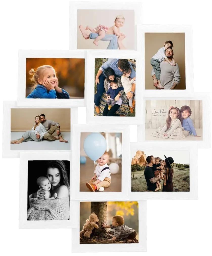 Πλαίσιο Φωτογραφιών Κολάζ Λευκό για Φωτ. 10 x (10 x 15 εκ.) MDF - Λευκό