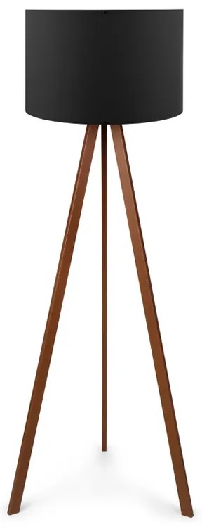 Φωτιστικό δαπέδου Rosling  Mdf/ύφασμα Pvc χρωμα καρυδί/μαύρο 38x21x140εκ. - 0123