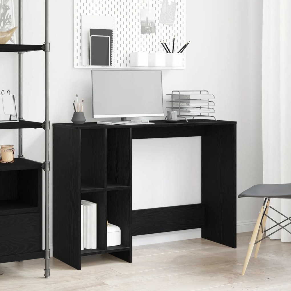 vidaXL Γραφείο Μαύρο Δρυς 102,5x35x75 εκ. από ξύλο