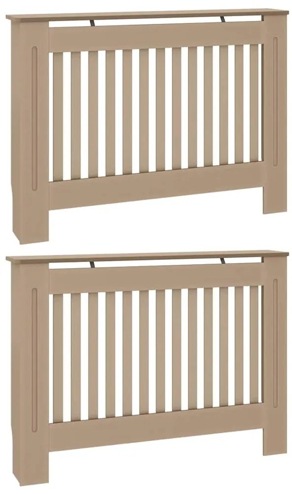 vidaXL Καπάκι Καλοριφέρ 2 pcs Καφέ 112 x 19 x 81,5 εκ.