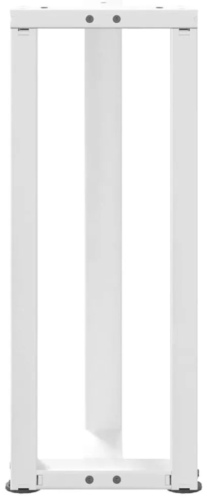 vidaXL Πόδια Κονσόλας σε Σχήμα Τ, 2 τεμ. Λευκά 38x25x(72-73) εκ. Ατσάλι