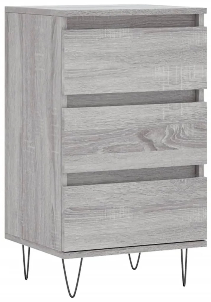 vidaXL Συρταριέρα Γκρι Sonoma 40 x 35 x 70 εκ. από Επεξεργασμένο Ξύλο