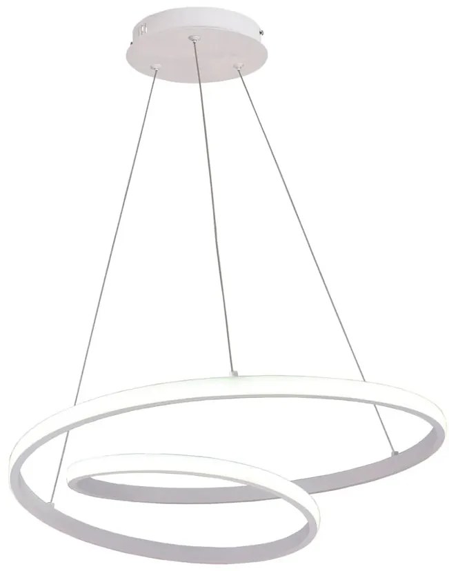 POWERTECH LED φωτιστικό οροφής HLL-0153, 25W, 4000K, Φ40cm, 1m, λευκό