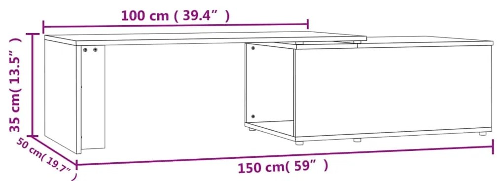 ΤΡΑΠΕΖΑΚΙ ΣΑΛΟΝΙΟΥ SONOMA ΔΡΥΣ 150X50X35 ΕΚ. ΑΠΟ ΜΟΡΙΟΣΑΝΙΔΑ 801340