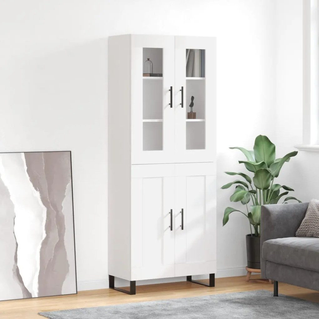 vidaXL Ντουλάπι Λευκό 69,5x34x180 εκ. από Επεξεργασμένο Ξύλο