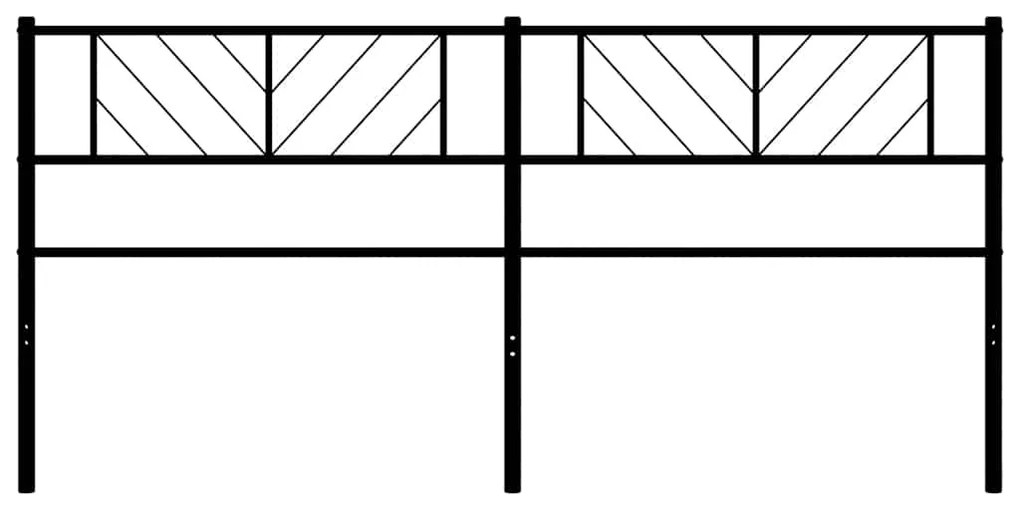 vidaXL Κεφαλάρι Μαύρο 180 εκ. Μεταλλικό