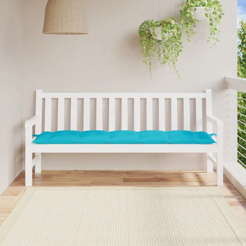 vidaXL Μαξιλάρι Πάγκου Κήπου Τιρκουάζ 180x50x7 εκ. Ύφασμα Oxford