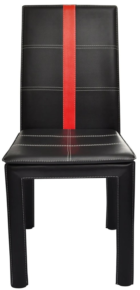 vidaXL Καρέκλες φαγητού 4 pcs Μαύρο 46 x 38.5 x 91 εκ Τεχνητό Δέρμα