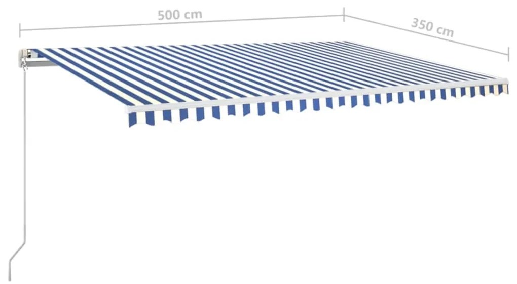 ΤΕΝΤΑ ΣΥΡΟΜΕΝΗ ΧΕΙΡΟΚΙΝΗΤΗ ΜΕ LED ΜΠΛΕ / ΛΕΥΚΟ 500 X 350 ΕΚ. 3069021