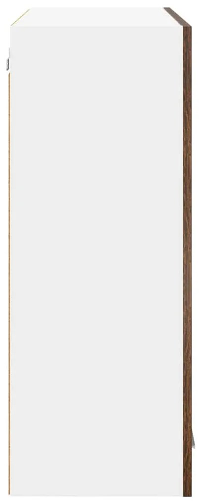 vidaXL Κρεμαστό ντουλάπι με αποθήκευση Καπνιστό Δρύς 80 x 31 x 80 εκ.