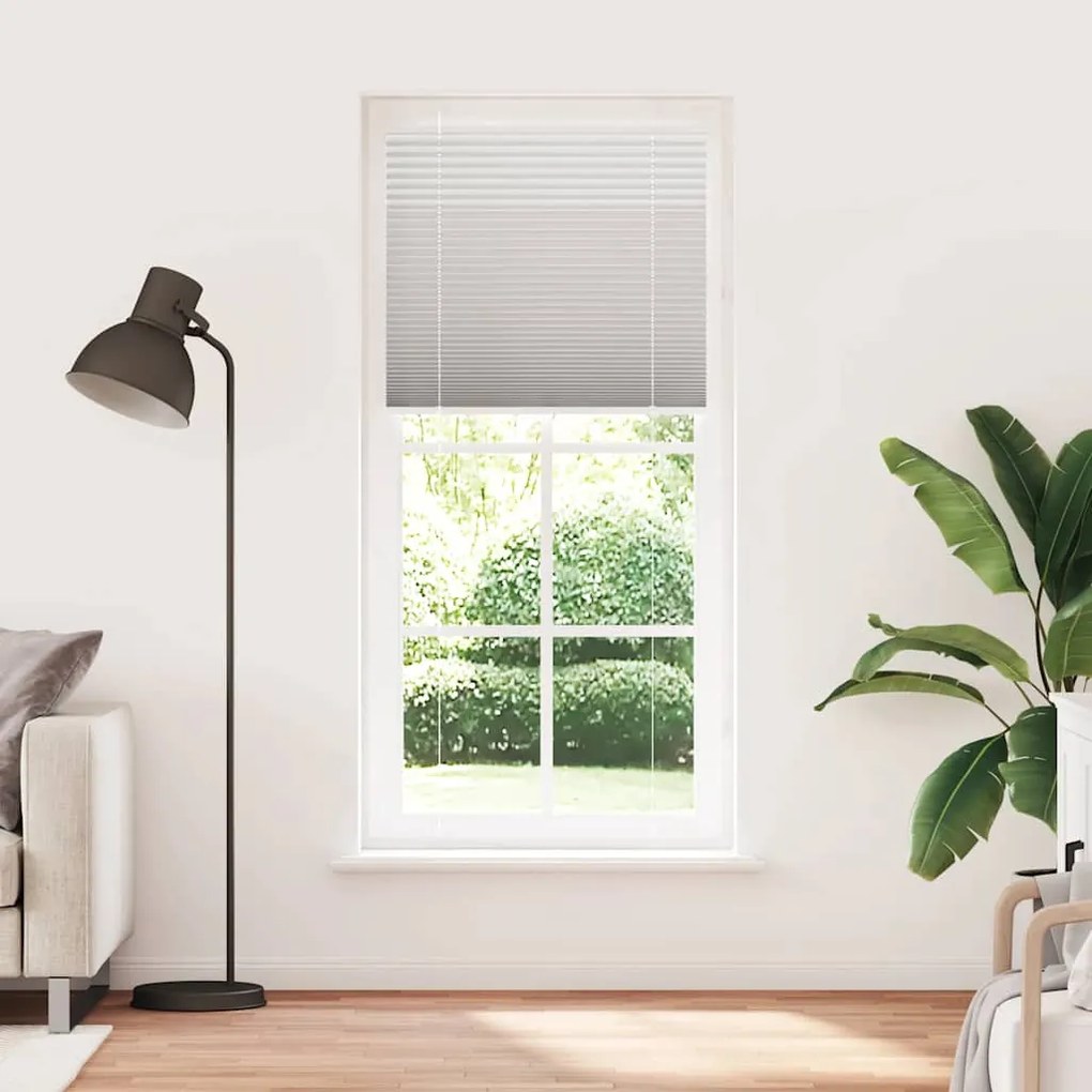 vidaXL Πλισέ περσίδα ανοιχτό γκρι 85x200 cm Πλάτος υφάσματος 84,4 cm