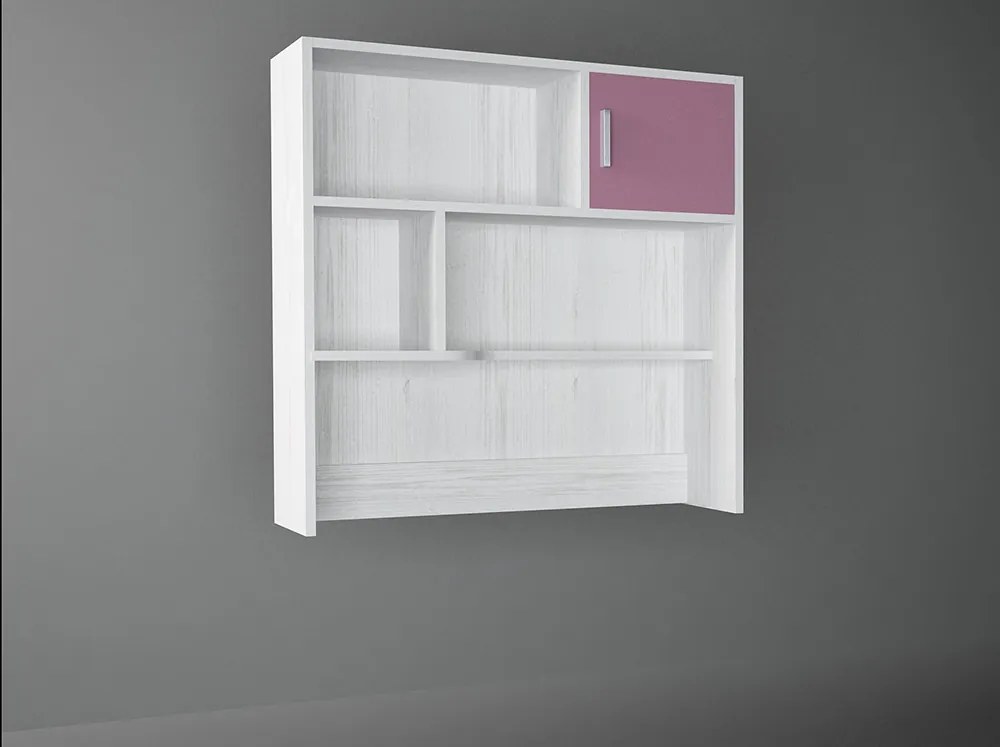 Intrahome Εταζέρα σε χρώμα λευκό ρουστίκ-ροζ 100x30x100 Intrahomesa-00652238