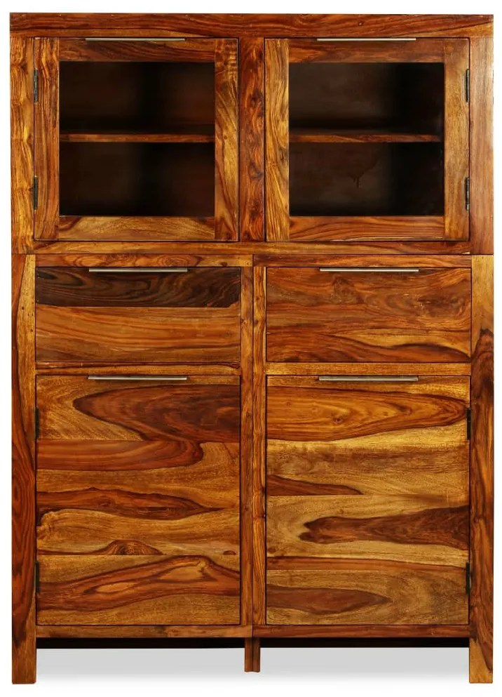 vidaXL Μπουφές Ψηλός 100 x 35 x 140 εκ. από Μασίφ Ξύλο Sheesham