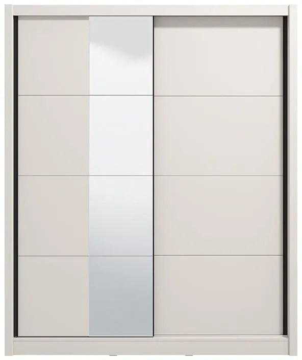 Ντουλάπα με Καθρέφτη Albi 180 Cashmere 180x60x216 εκ. 180x60x216 εκ.