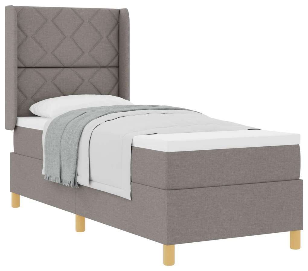vidaXL Κρεβάτι Box Spring με Στρώμα Ταμπά 80x200 εκ. Υφάσματα